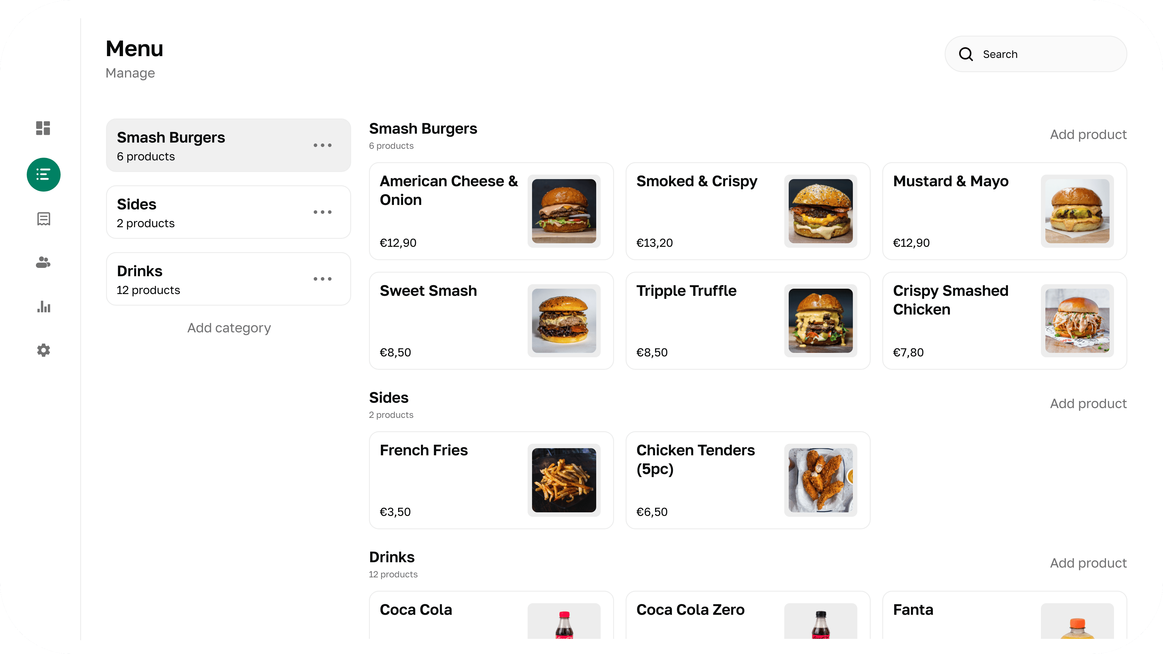 Dashboard Menu Management